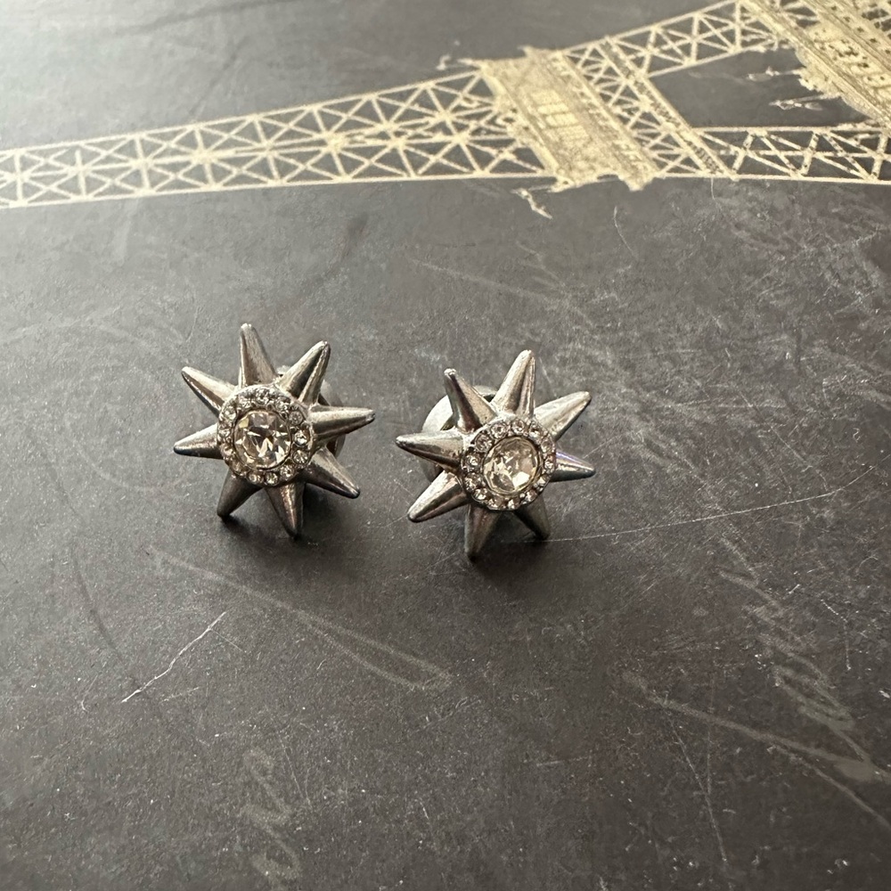 BCBGMaxAzria Silver Starburst Earrings
